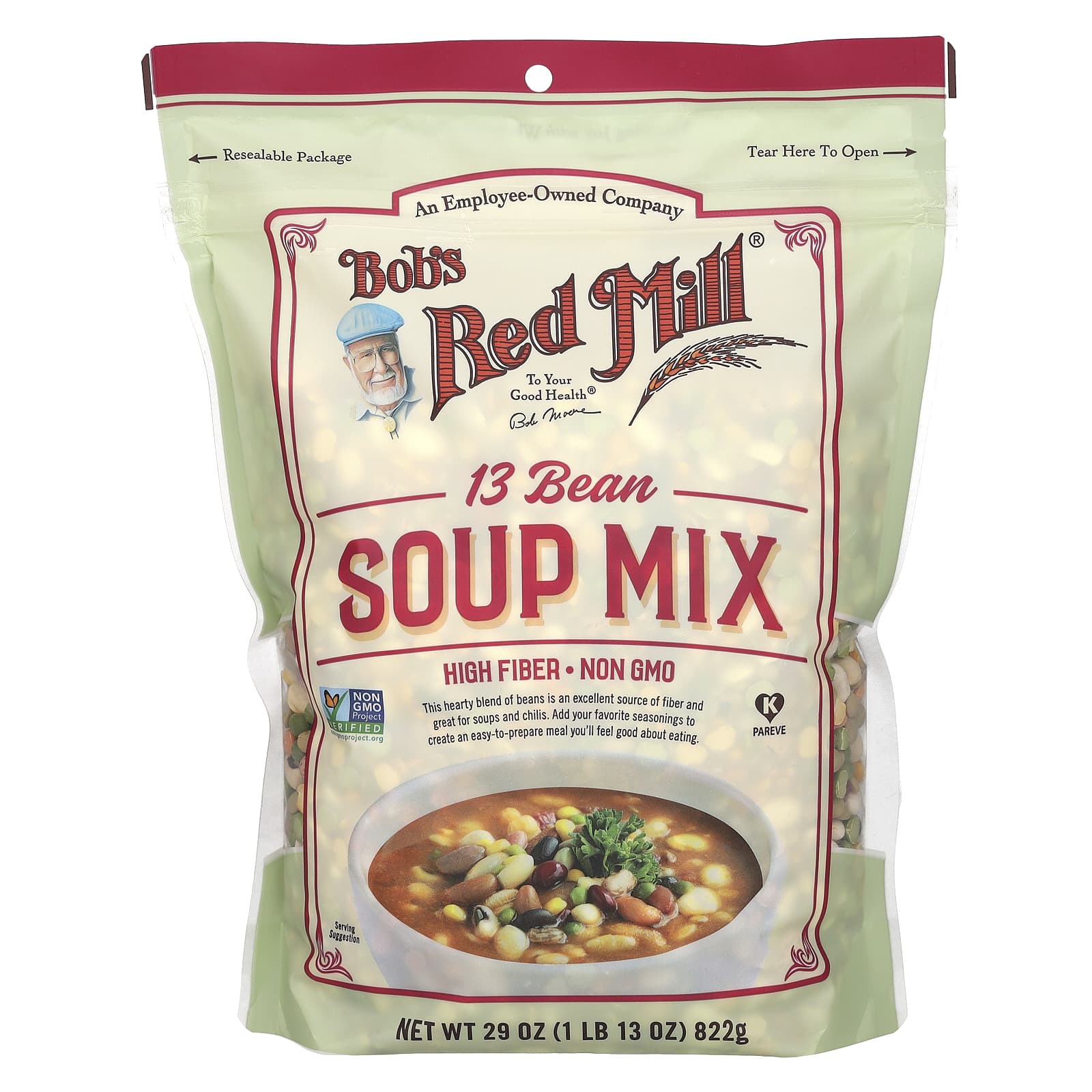 Bob's Red Mill 13 Bean Soup Mix, High Fiber, Non-GMO - Image 1