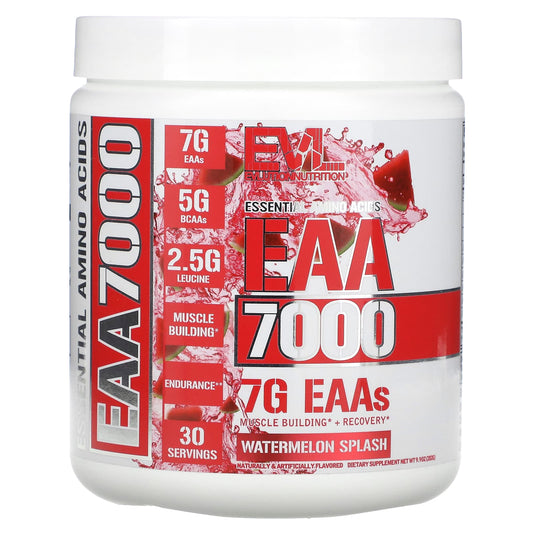 EVLution Nutrition EAA 7000 Watermelon Splash - Essential Amino Acids for Recovery - Image 1