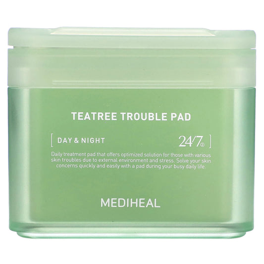 MEDIHEAL, Tea Tree Trouble Pad, 100 Pads, 5.74 fl oz (170 ml) - Image 1