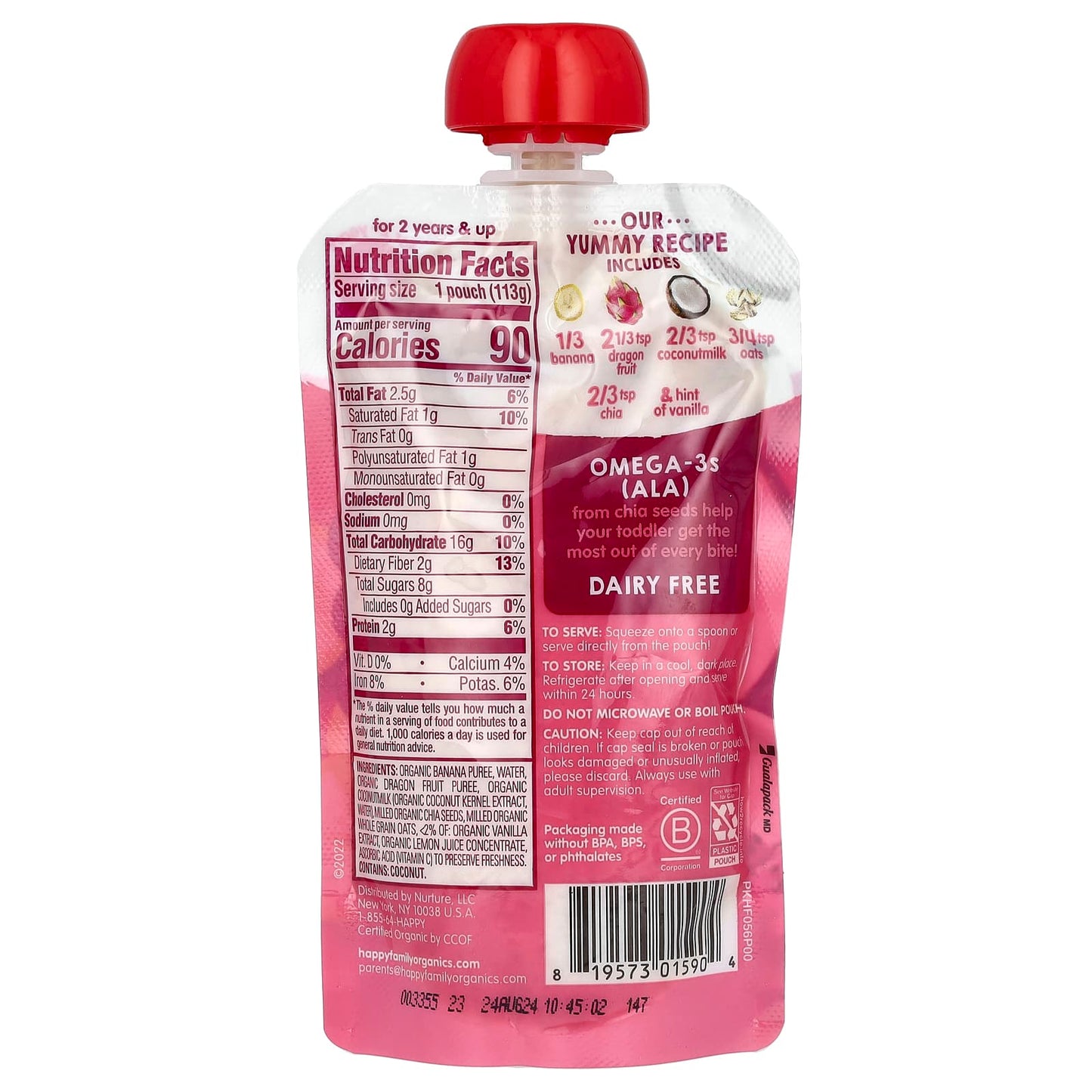 Happy Family Organics Super Morning Toddler Food, Dairy Free - Image 2
