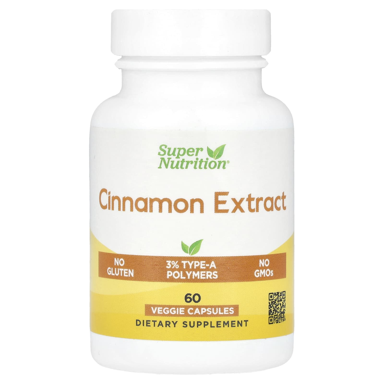 Super Nutrition Cinnamon Extract 250mg (60 Veggie Capsules) - Image 1