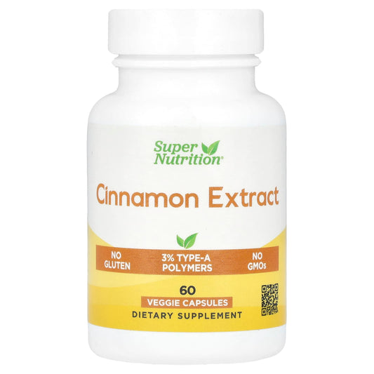 Super Nutrition Cinnamon Extract 250mg (60 Veggie Capsules) - Image 1
