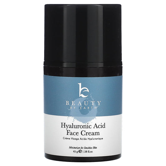 Hyaluronic Acid Face Cream for Sensitive Skin, 1.58 fl oz - Cruelty-Free & Organic - Image 1