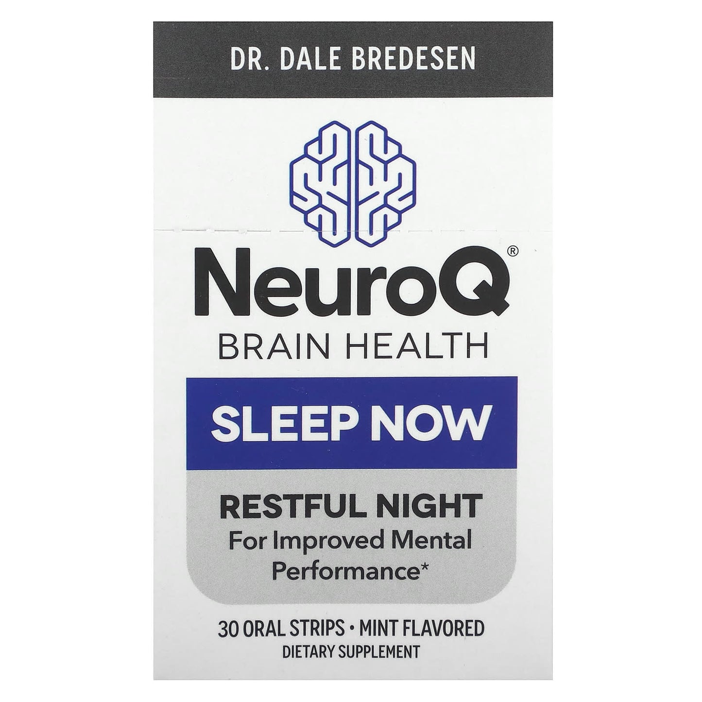 LifeSeasons, NeuroQ  Brain Health, Sleep Now, Mint, 30 Oral Strips - Image 1
