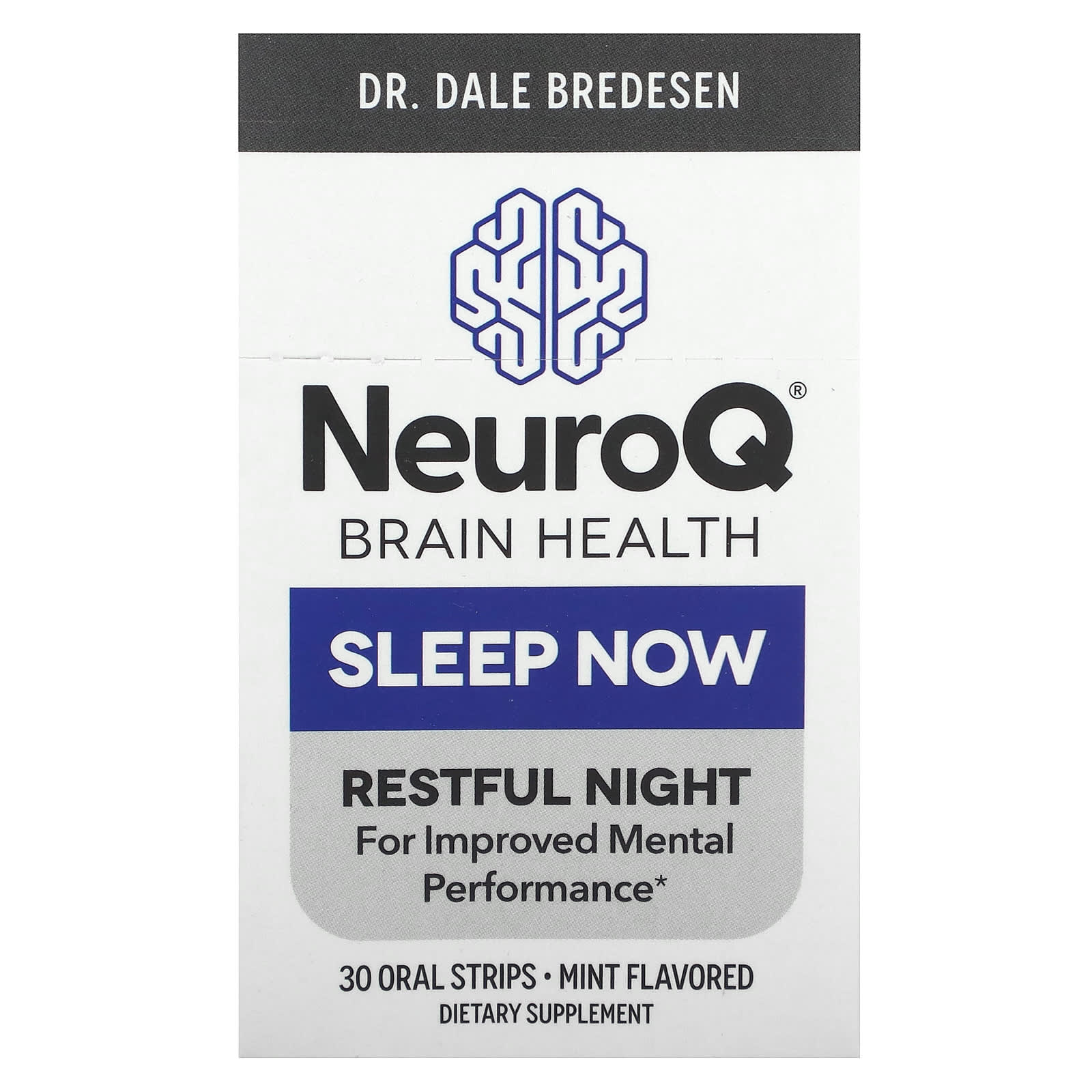 LifeSeasons, NeuroQ  Brain Health, Sleep Now, Mint, 30 Oral Strips - Image 1