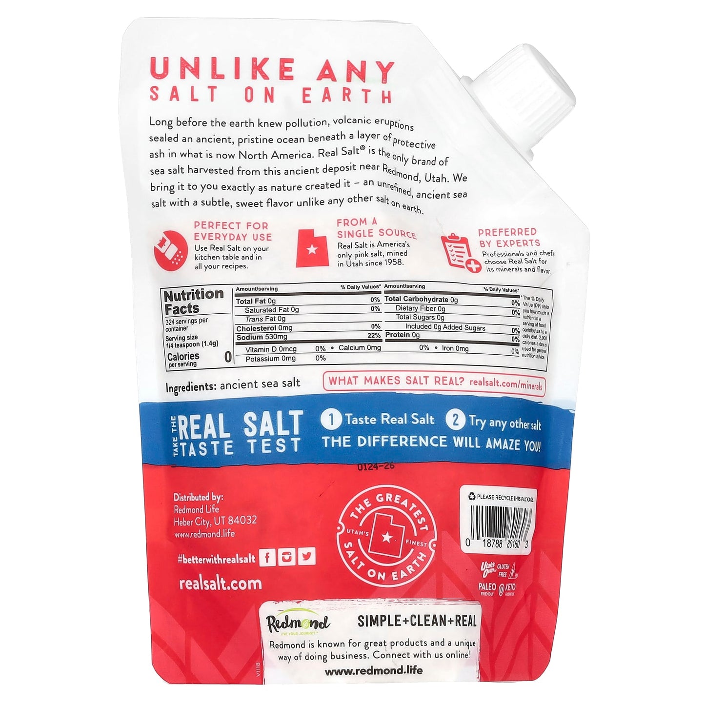Redmond Trading Company, Real Salt®, Ancient Kosher Sea Salt, 16 oz (454 g) - Image 2