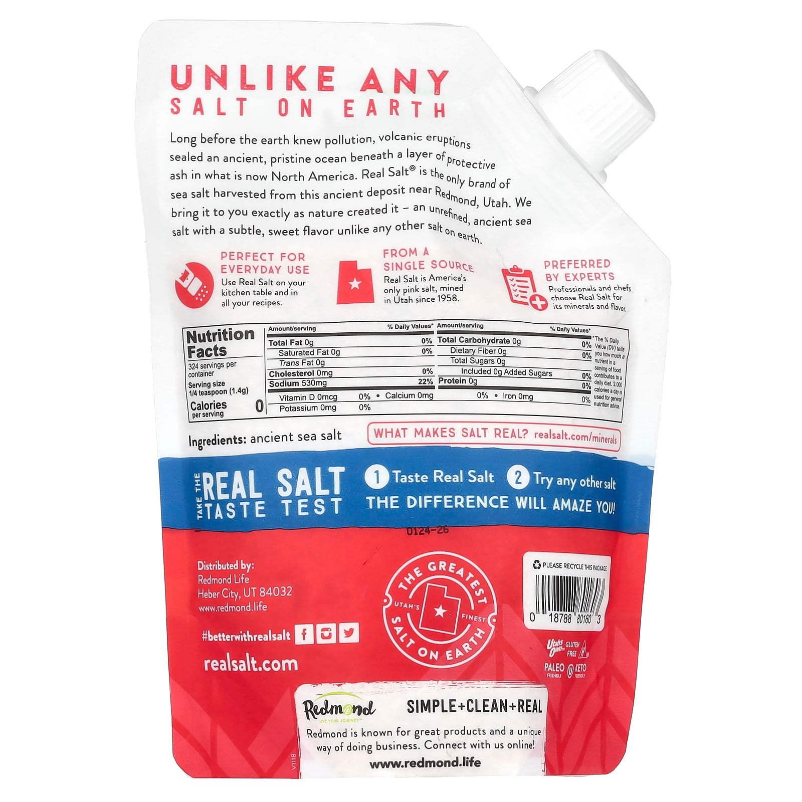 Redmond Trading Company, Real Salt®, Ancient Kosher Sea Salt, 16 oz (454 g) - Image 2