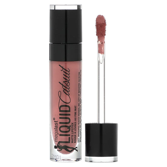 wet n wild, MegaLast, Liquid Catsuit, Matte Lipstick, 924B Rebel Rose, 0.21 oz (6 g) - Image 1