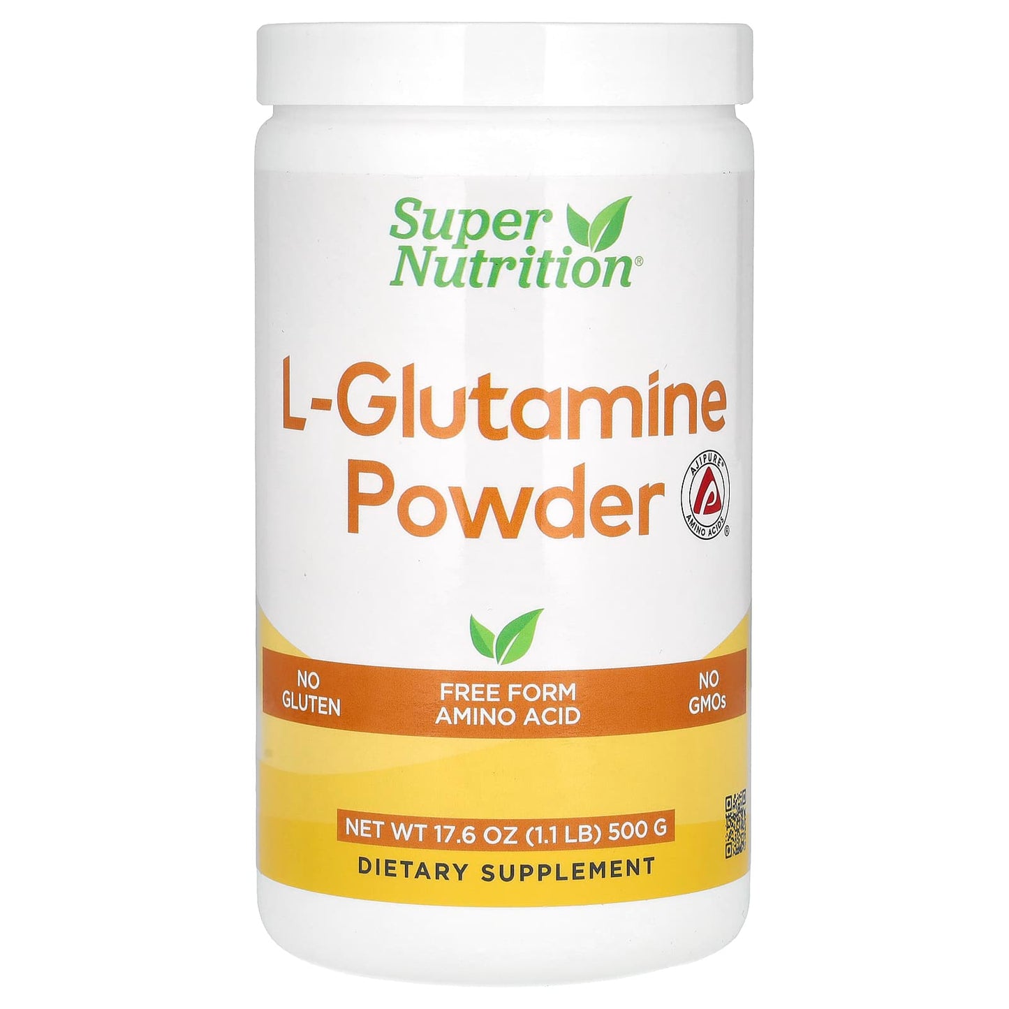 Unflavored L-Glutamine Powder by Super Nutrition for Gut Health & Muscle - Image 1