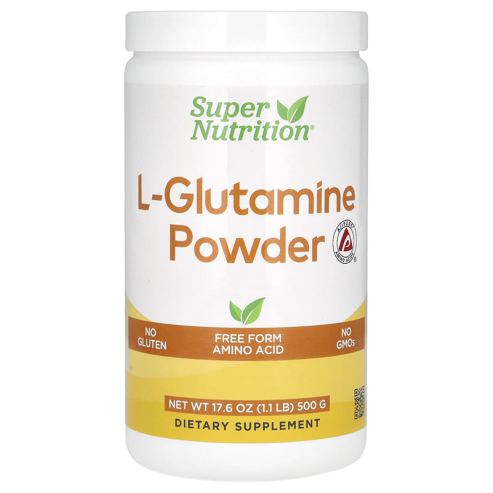 Unflavored L-Glutamine Powder by Super Nutrition for Gut Health & Muscle - Image 1