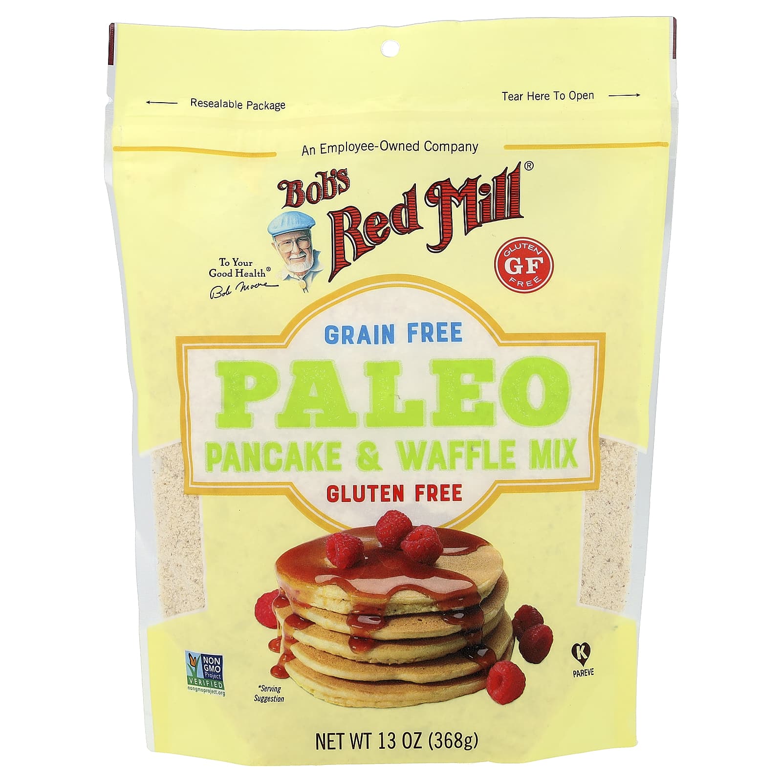 Paleo Pancake & Waffle Mix by Bob's Red Mill - Gluten Free, Non-GMO - Image 1