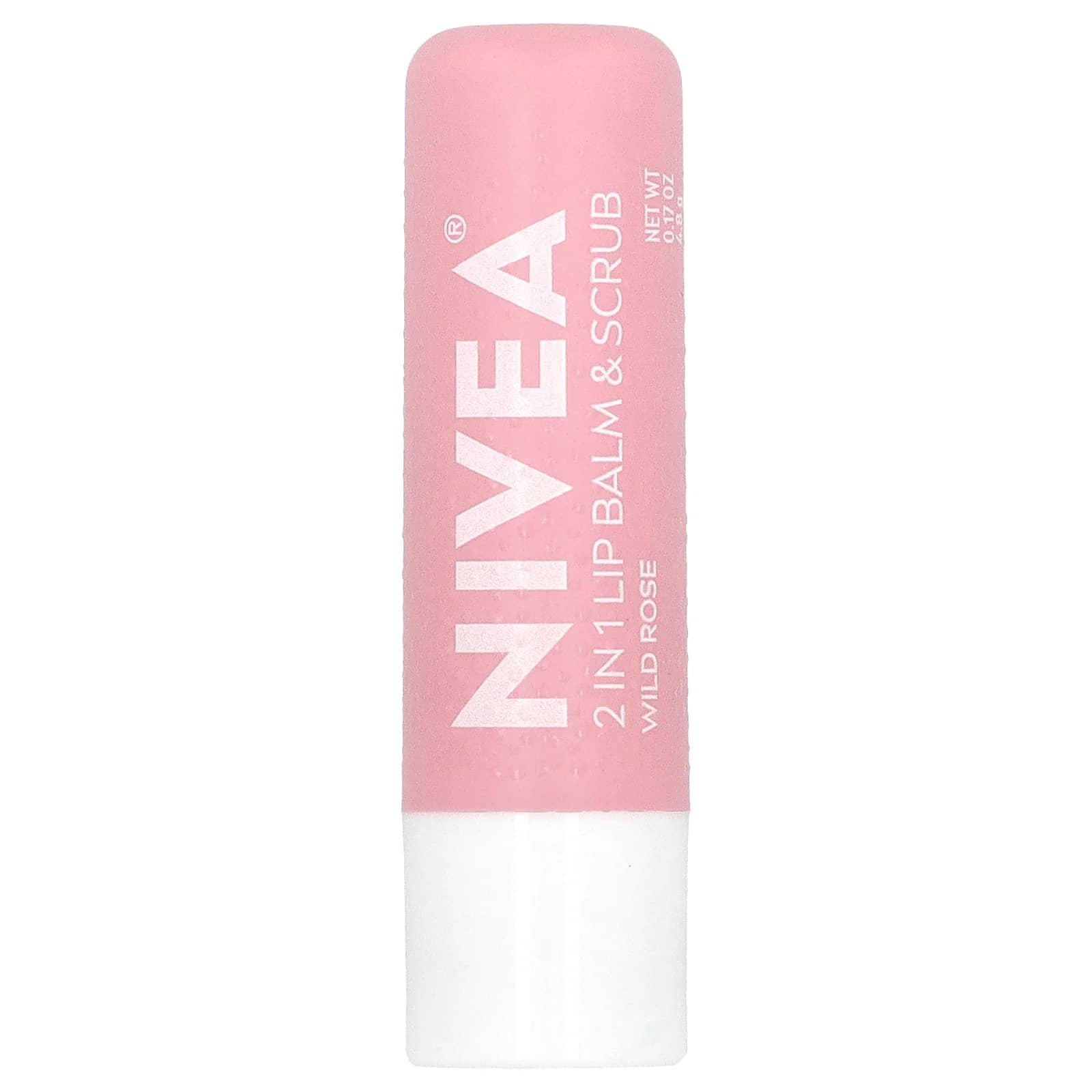 Nivea, 2 In 1 Lip Balm & Scrub, Wild Rose, 0.17 oz (4.8 g) - Image 1