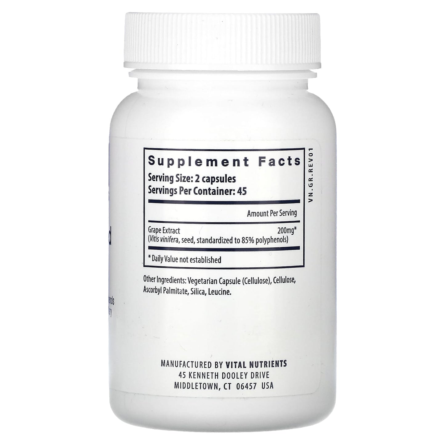 Vital Nutrients, Grape Seed Extract, 90 Vegan Capsules (100 mg per Capsule) - Image 2