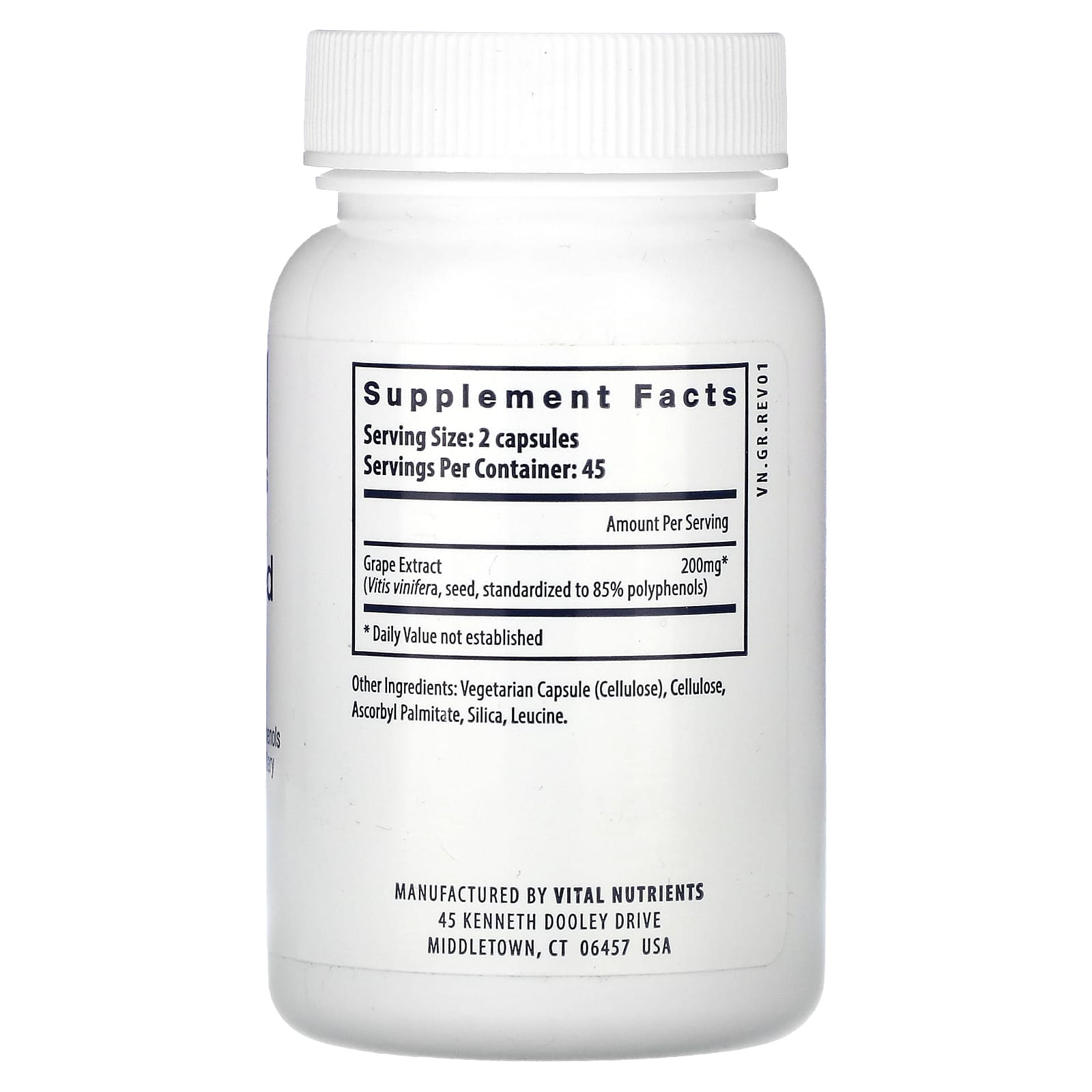 Vital Nutrients, Grape Seed Extract, 90 Vegan Capsules (100 mg per Capsule) - Image 2