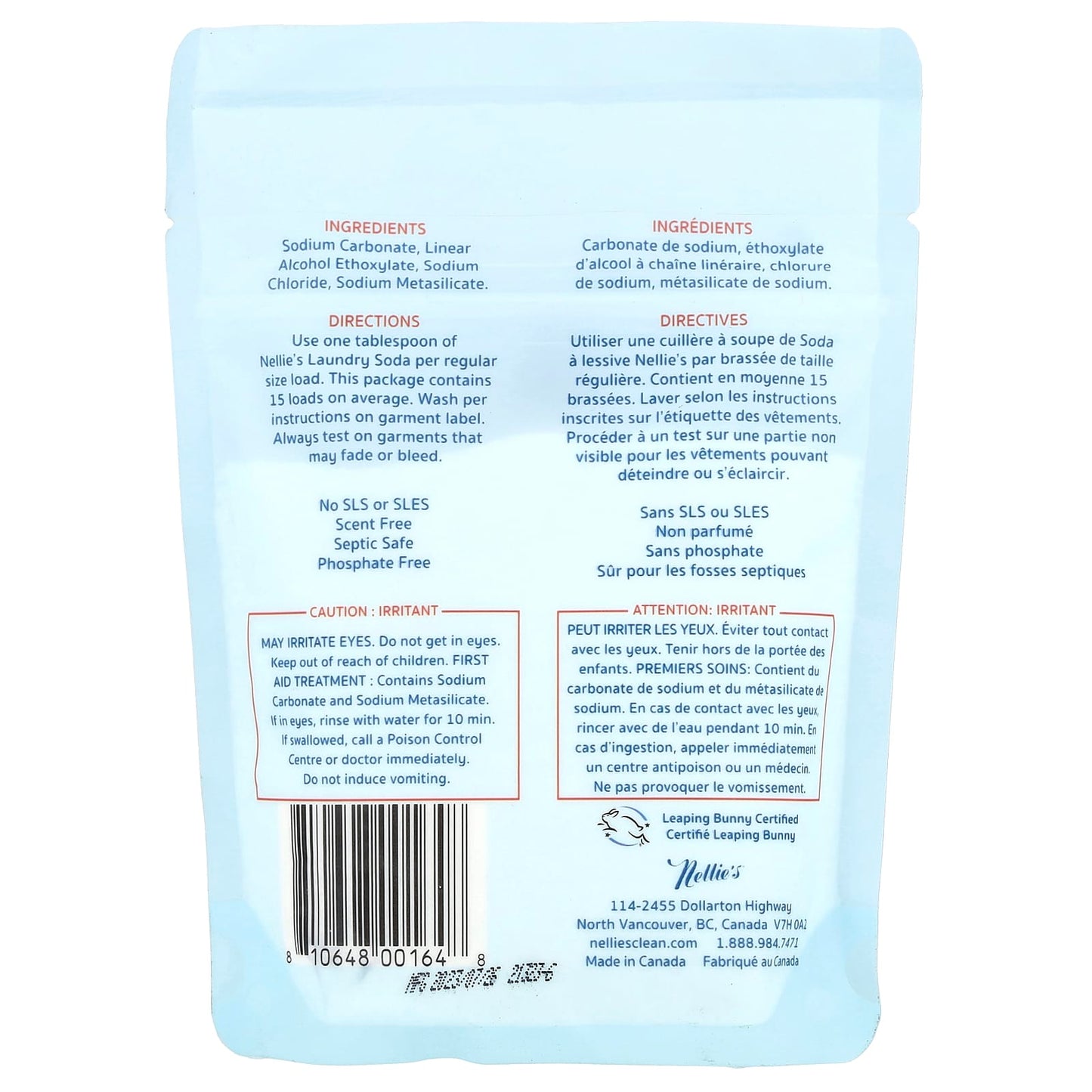Nellie's, Laundry Soda, 15 Loads, 0.55 lb (250 g) - Image 2