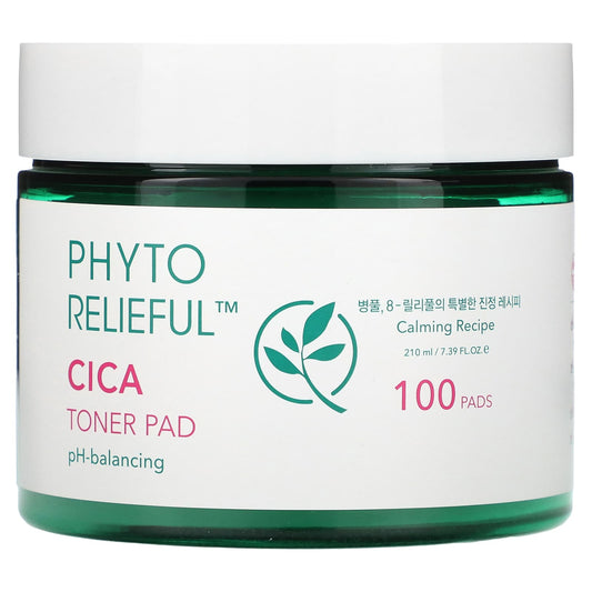 Thank You Farmer, Phyto Relieful, Cica Toner Pad, 100 Pads, 7.39 fl oz (210 ml) - Image 1