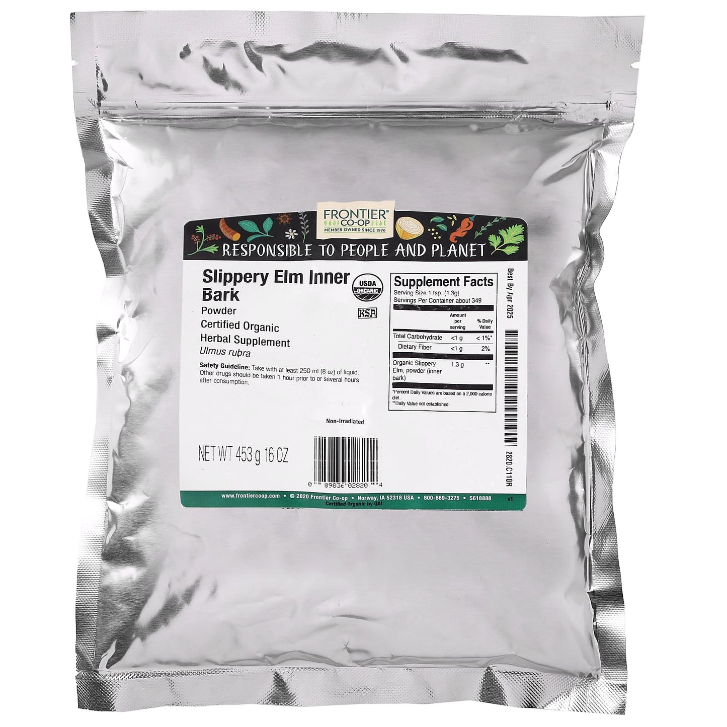Organic Slippery Elm Powder for Soothing Relief - 16 oz - Image 2