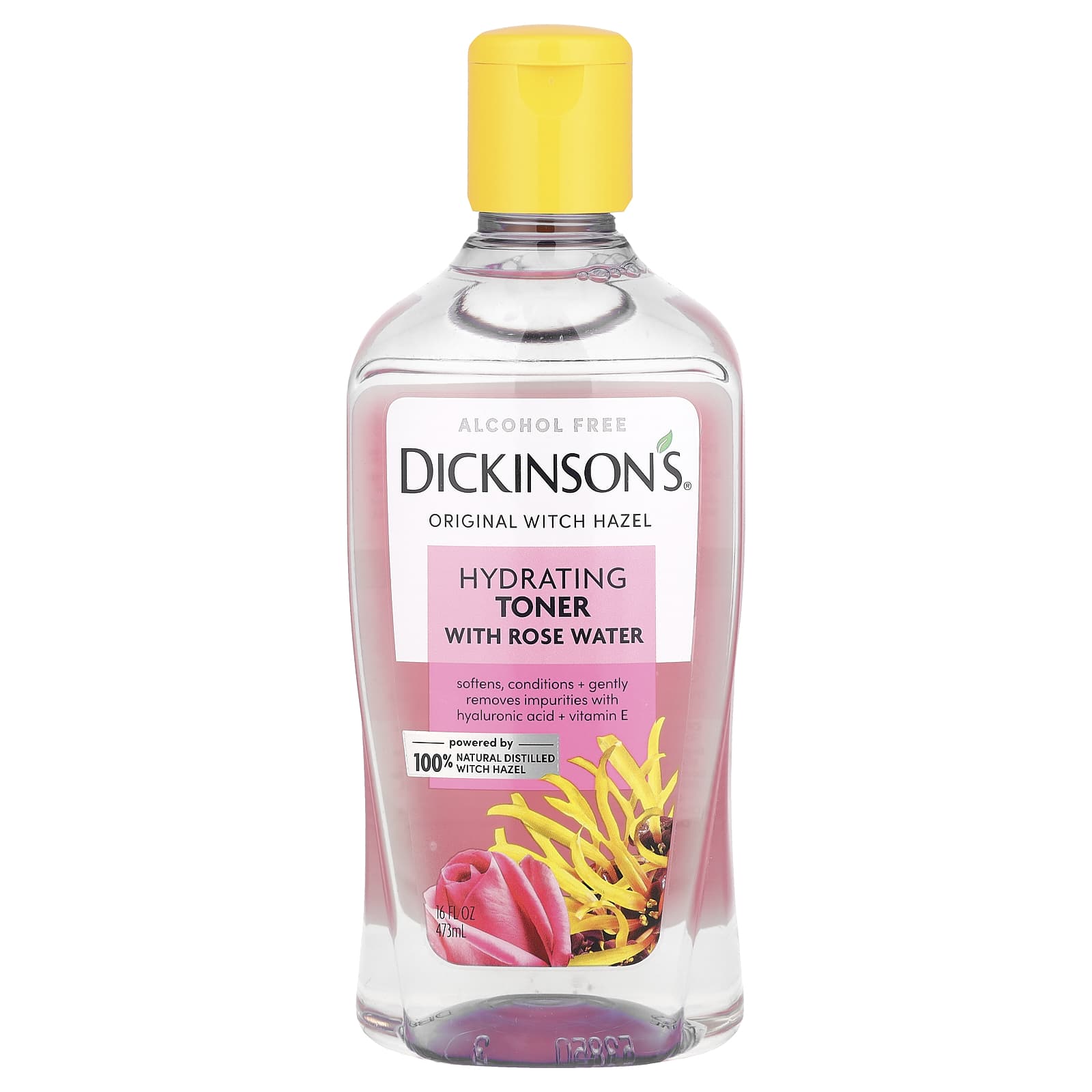 Dickinson Brands, Original Witch Hazel, Hydrating Toner with Rosewater, Alcohol Free, 16 fl oz (473 ml) - Image 1