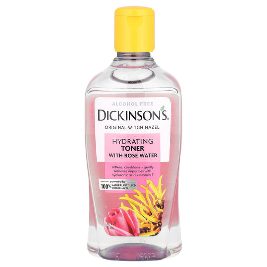 Dickinson Brands, Original Witch Hazel, Hydrating Toner with Rosewater, Alcohol Free, 16 fl oz (473 ml) - Image 1