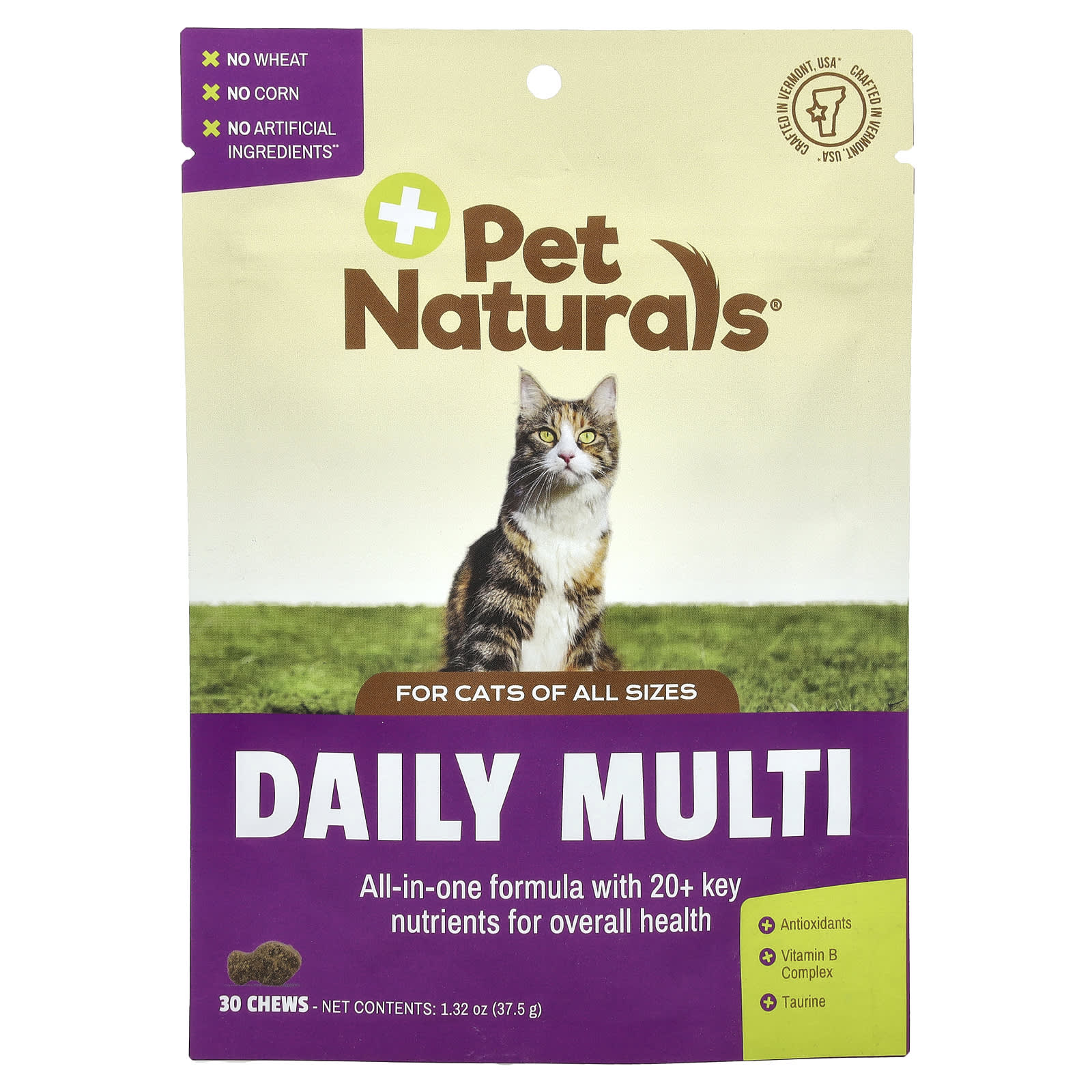 Pet Naturals, Daily Multi, For Cats, All Sizes, 30 Chews, 1.32 oz (37.5 g) - Image 1
