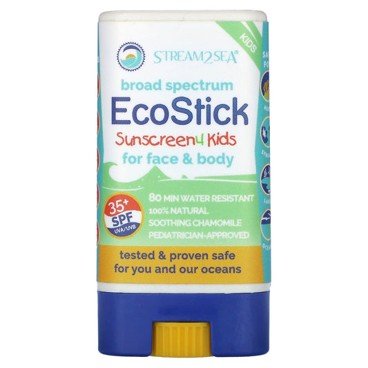 Stream2Sea, EcoStick Sunscreen 4 Kids, SPF 35+, Fragrance Free, 0.5 oz (16 g) - Image 1