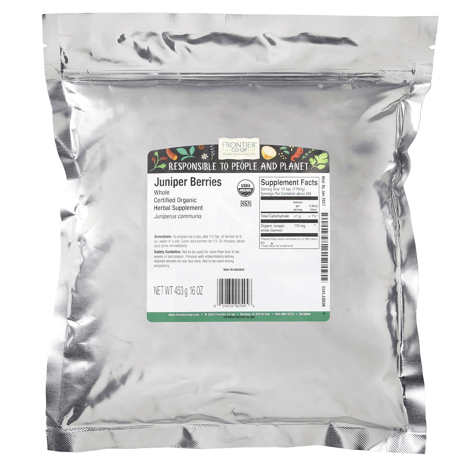 Frontier Co-op Organic Whole Juniper Berries for Tea & Cooking - Image 2