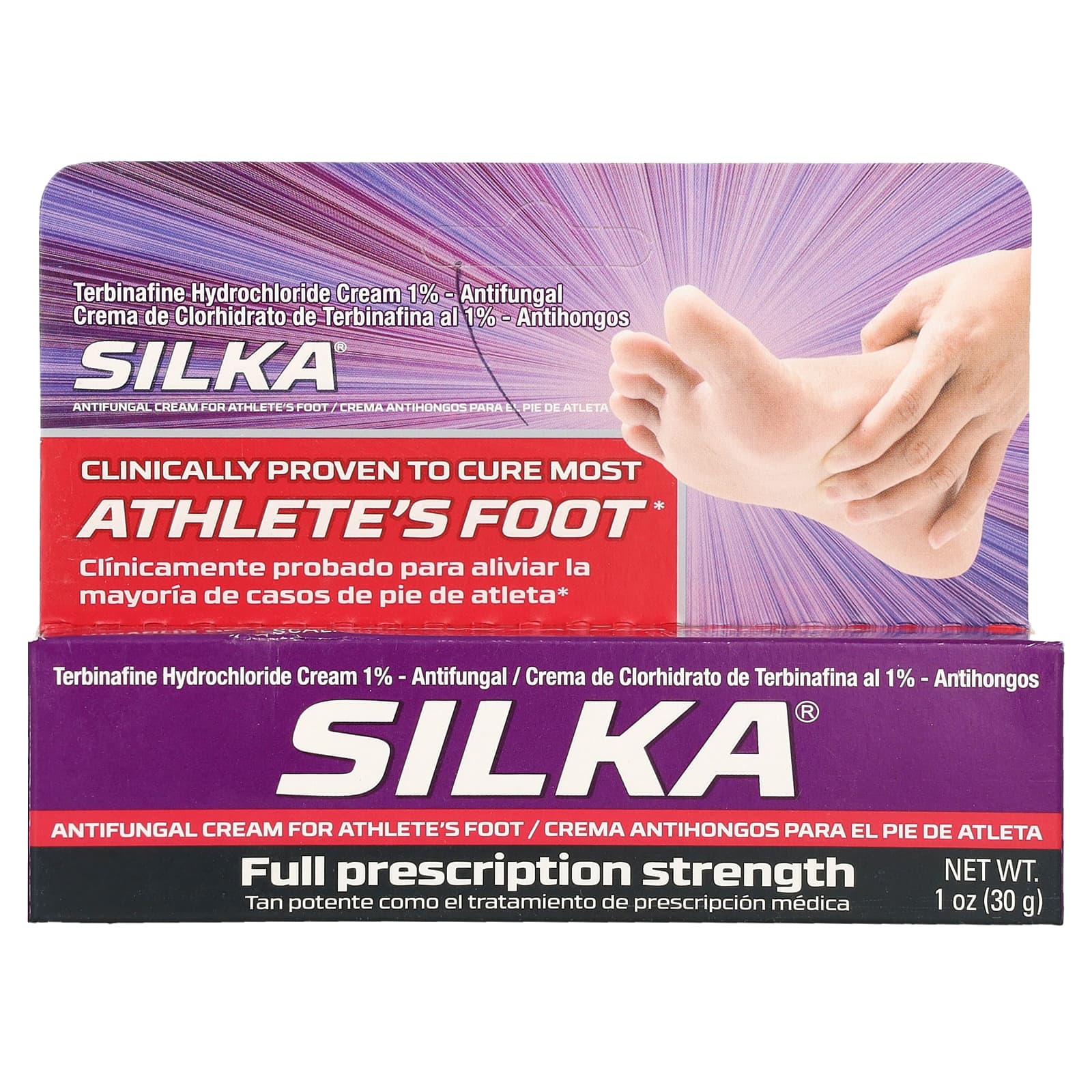Silka, Antifungal Cream for Athlete's Foot, Full Prescription Strength, 1 oz (30 g) - Image 2