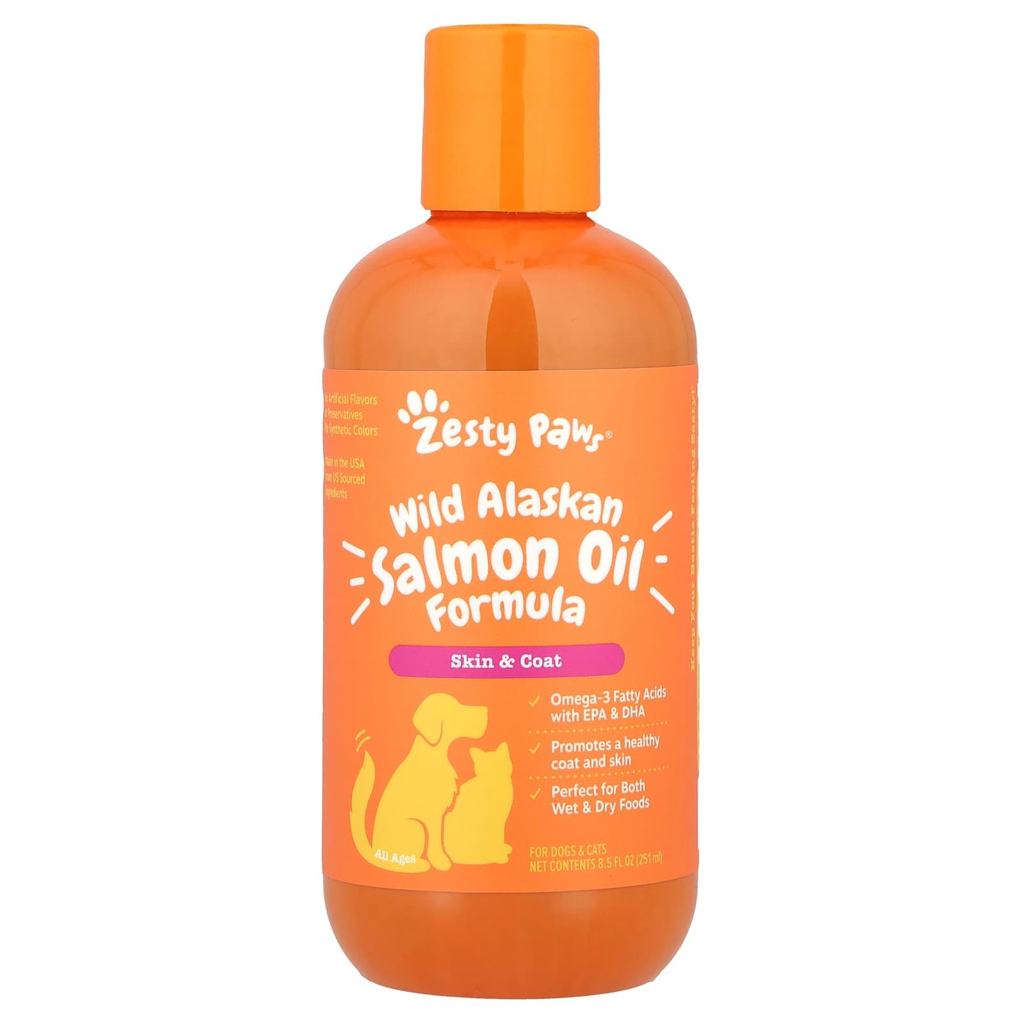 Zesty Paws, Wild Alaskan Salmon Oil Formula, For Dogs & Cats, All Ages, 8.5 fl oz (251 ml) - Image 1