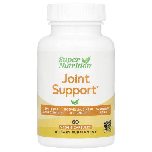 Super Nutrition, Joint Support with Olive Extract, Rutin, Boswellia Extract, and Ginger Extract, 60 Veggie Capsules