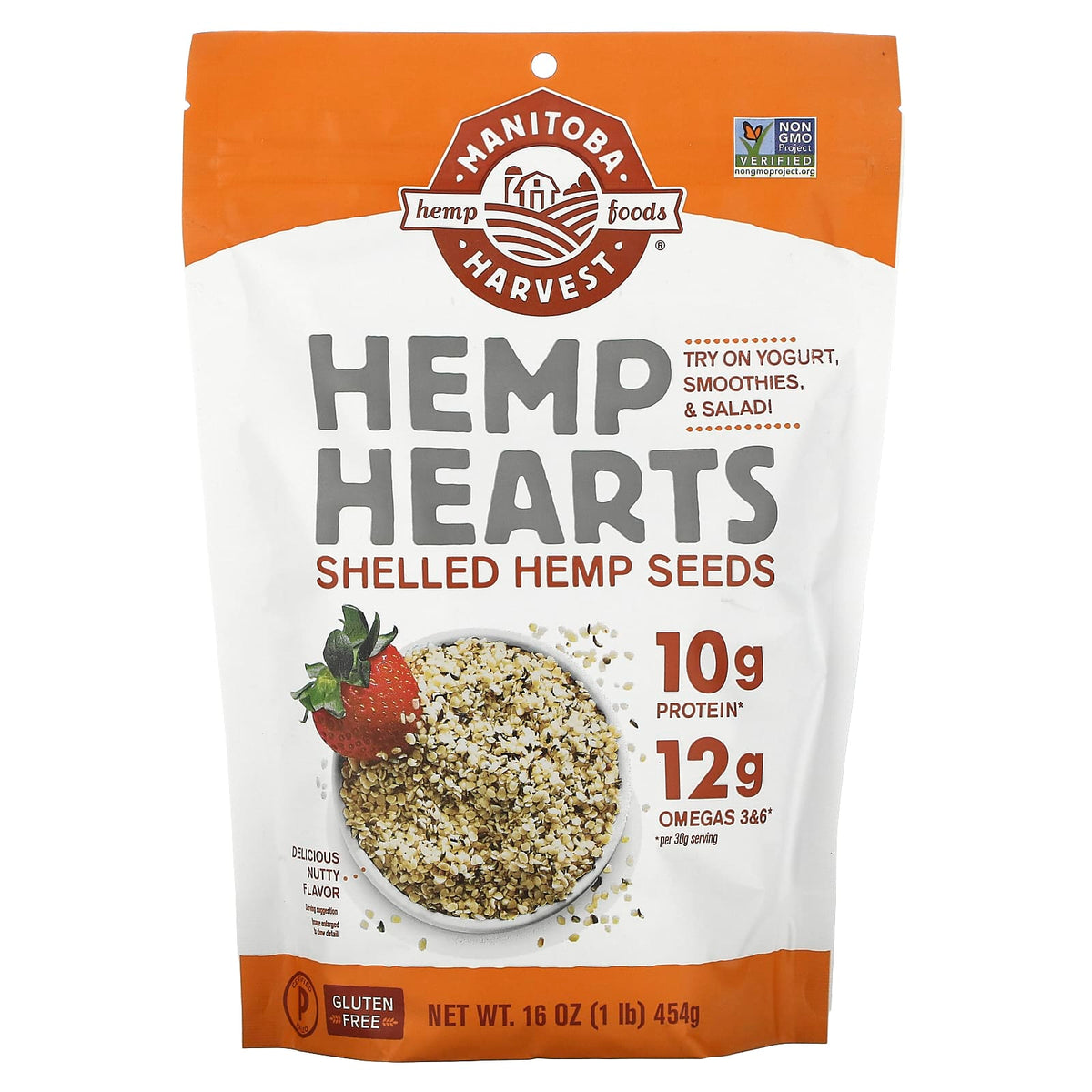 Manitoba Harvest, Hemp Hearts, Shelled Hemp Seeds, Delicious Nutty Flavor, 16 oz (454 g) - Image 1
