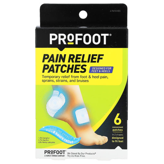 Profoot, Pain Relief Patches, Designed for Feet & Heels, 6 Patches - Image 1