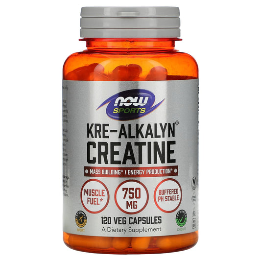 NOW Foods, Sports, Kre-Alkalyn Creatine, 750 mg, 120 Capsules - Image 1