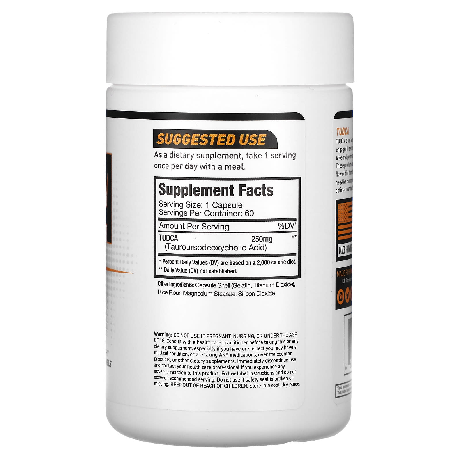 MuscleSport, TUDCA, Revolution, 250 mg, 60 Capsules - Image 2