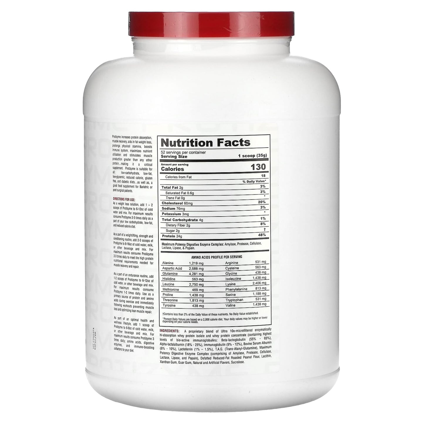 Metabolic Nutrition, Protizyme, Specialized Designed Protein, Butter Pecan Cookie, 4 lb (1,820 g) - Image 2