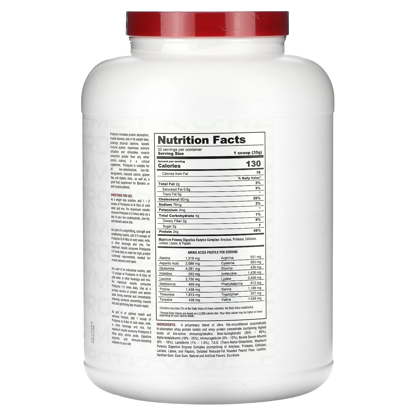 Metabolic Nutrition, Protizyme, Specialized Designed Protein, Butter Pecan Cookie, 4 lb (1,820 g) - Image 2