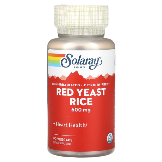 Solaray, Red Yeast Rice, 600 mg, 90 VegCaps - Image 1