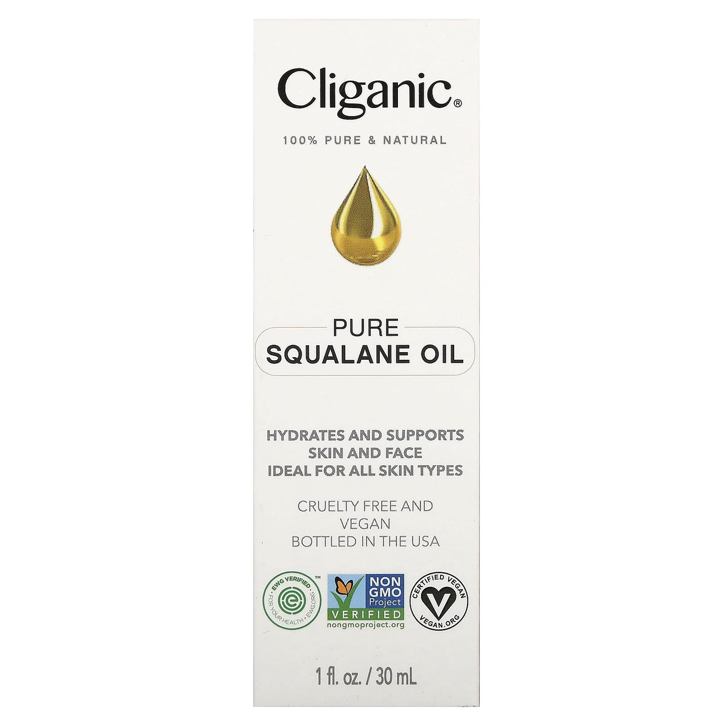 Natural Squalane Oil for Hydrated Skin - Pure & Non-GMO - Cliganic - Image 2