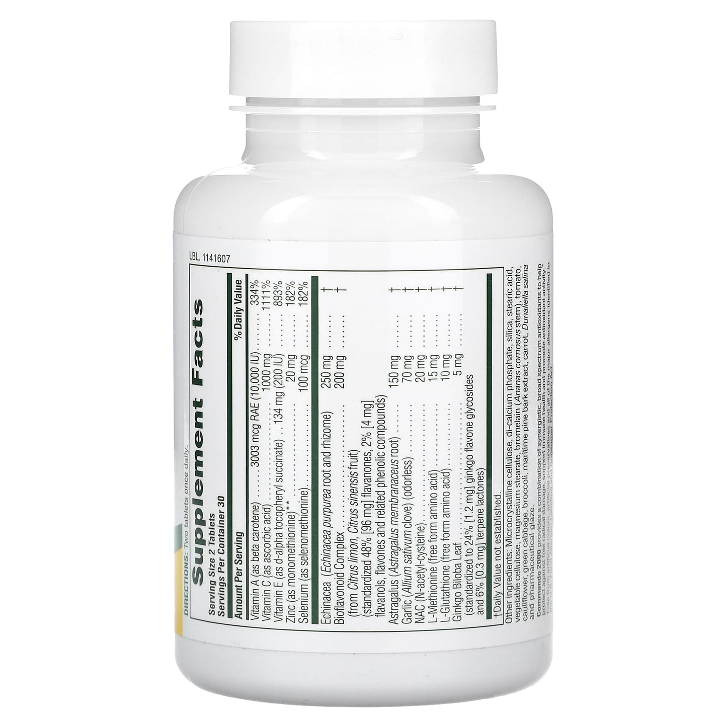 NaturesPlus, Commando 2000, 60 Tablets - Image 2