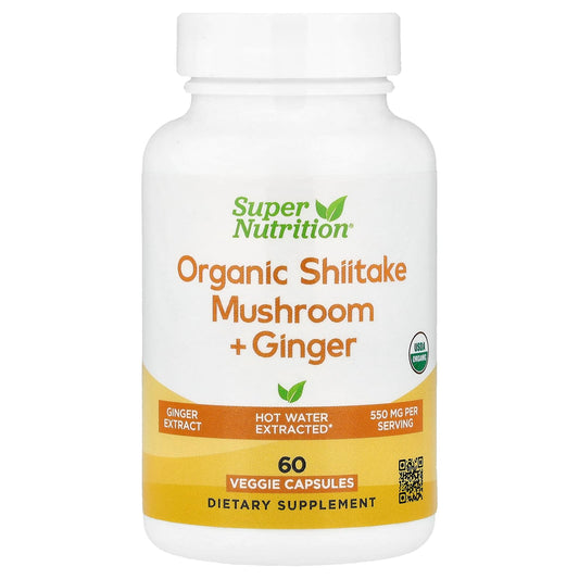 Boost Immune System with Organic Shiitake Mushroom & Ginger Capsules - Image 1