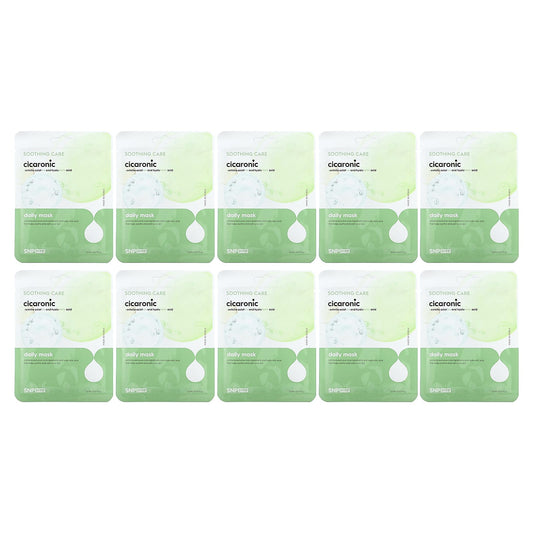 SNP, Daily Beauty Mask, Cicaronic , 10 Sheet Masks, 0.67 (20 ml) Each - Image 1