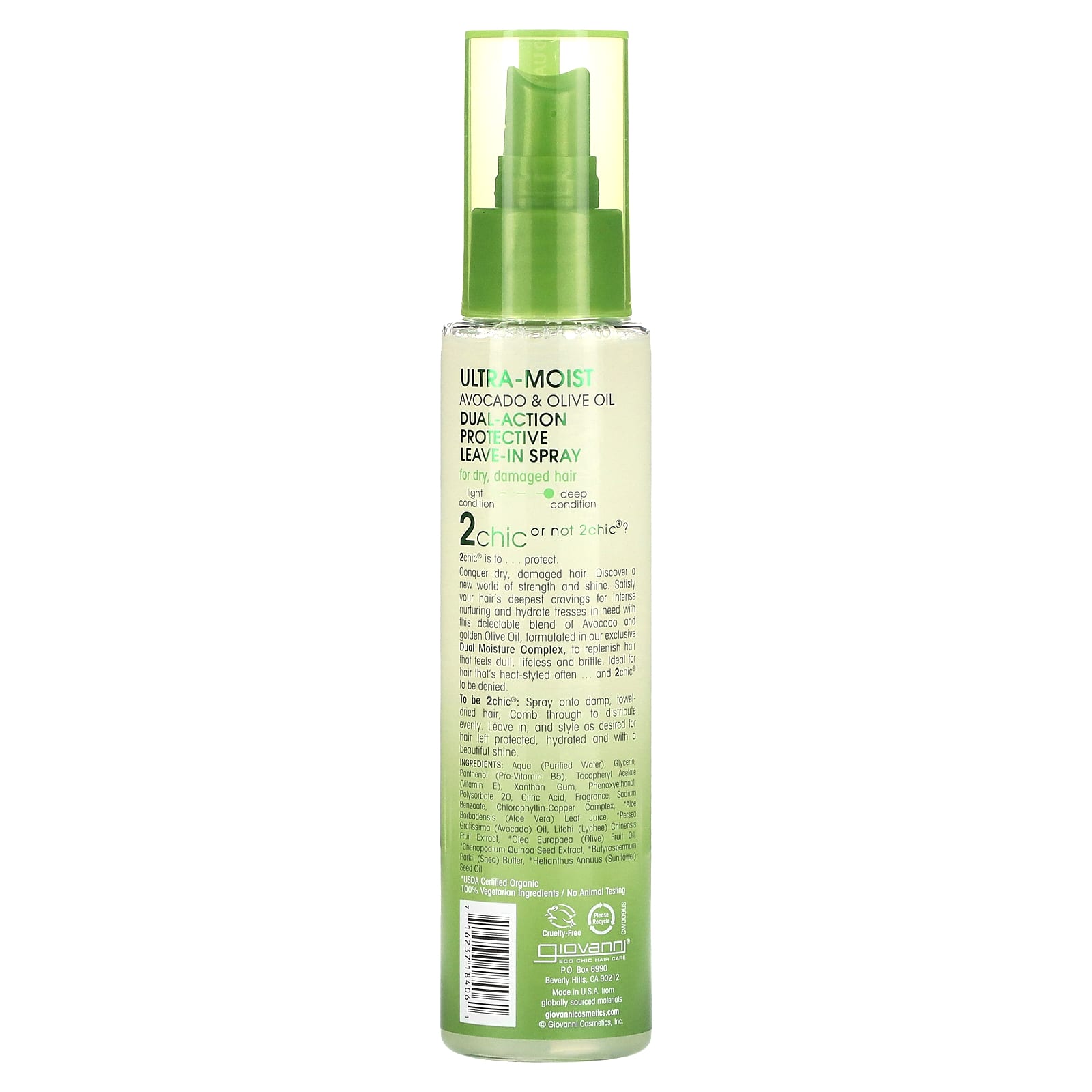 Giovanni 2chic Ultra-Moist Leave-In Spray for Dry Damaged Hair - Image 2