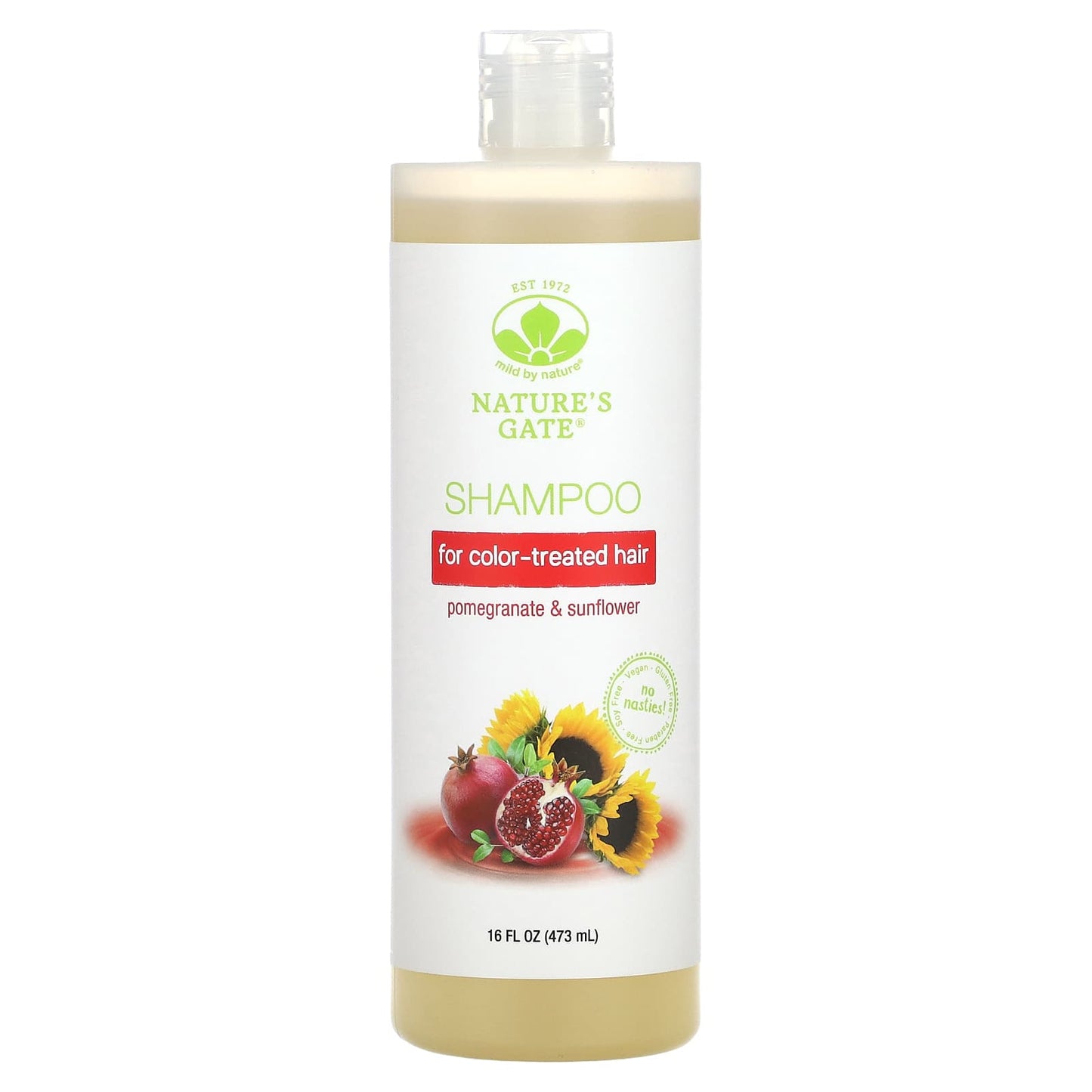 Pomegranate & Sunflower Shampoo for Color-Treated Hair - Mild by Nature - Image 1
