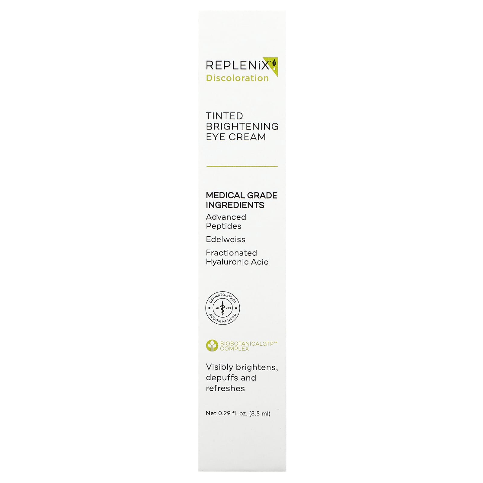 Replenix, Discoloration, Tinted Brightening Eye Cream, Fragrance Free , 0.29 fl oz (8.5 ml) - Image 2