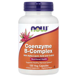 NOW Foods Coenzyme B-Complex with Alpha Lipoic Acid & CoQ10, 120 Capsules