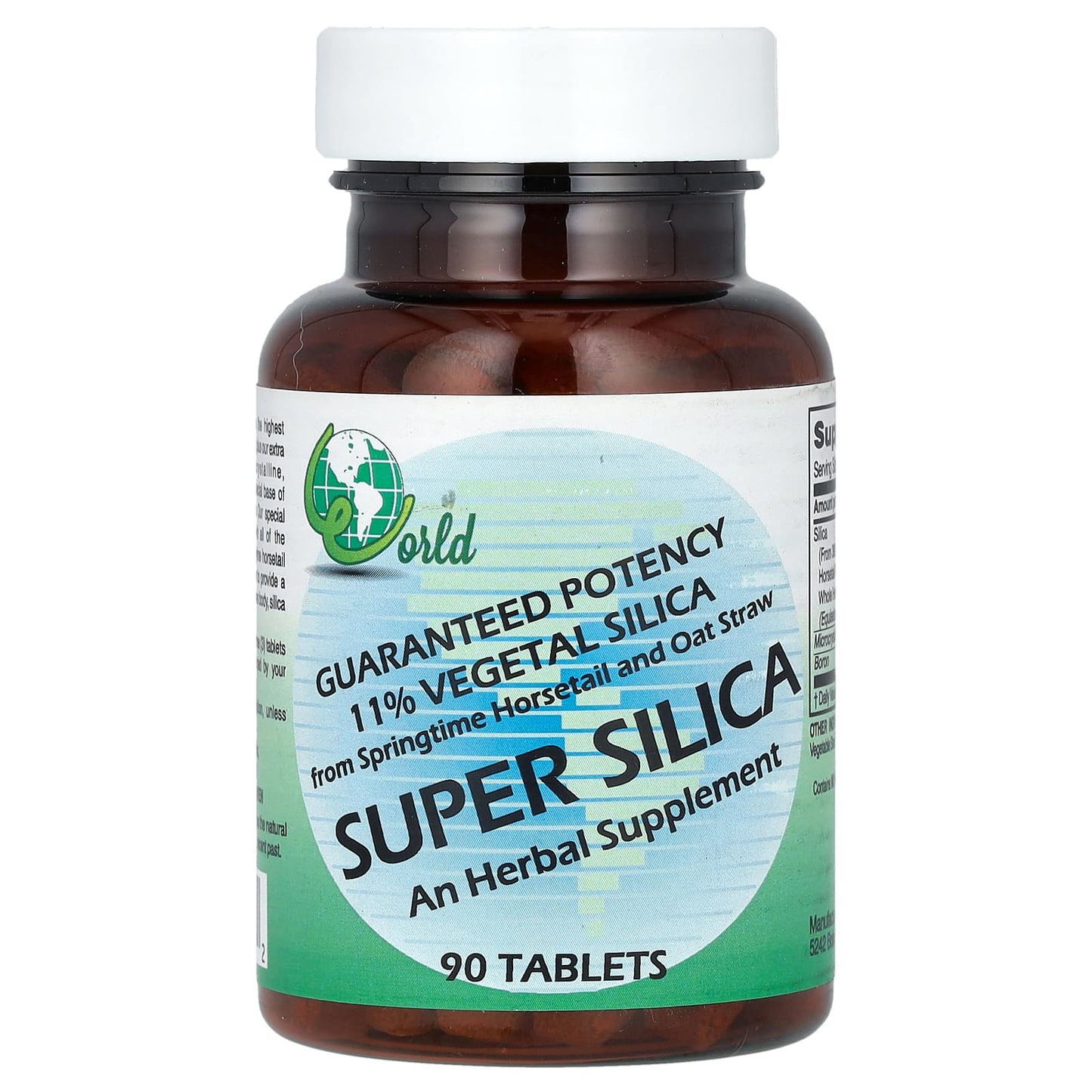 World Organic, Super Silica, 90 Tablets - Image 1