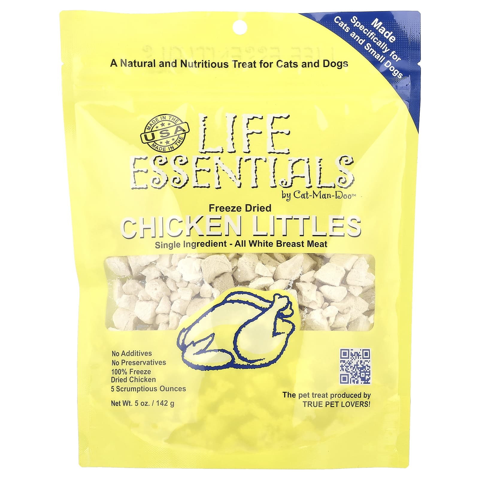 Cat-Man-Doo Freeze Dried Chicken Littles for Cats & Dogs - Image 1