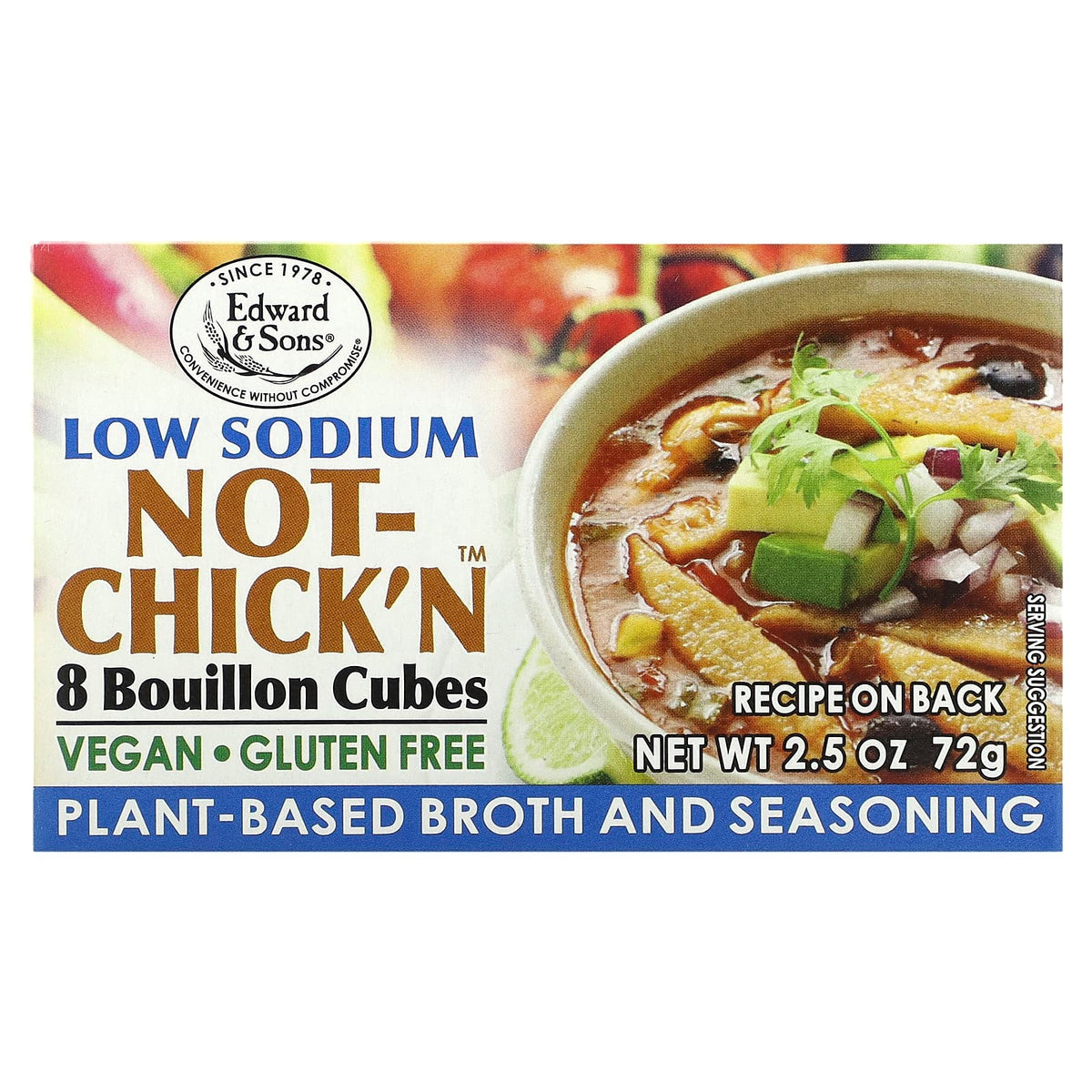 Low Sodium Vegan Not-Chick'n Bouillon Cubes by Edward & Sons - Image 1