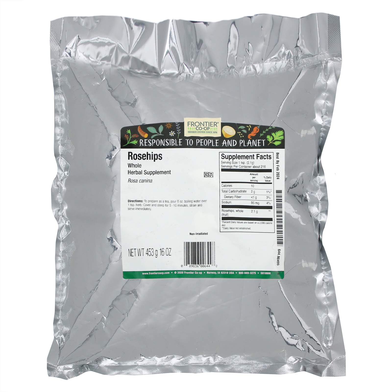 Bulgarian Rosehips by Frontier Co-op - 16 oz (453g) - Whole Rosehips - Image 2