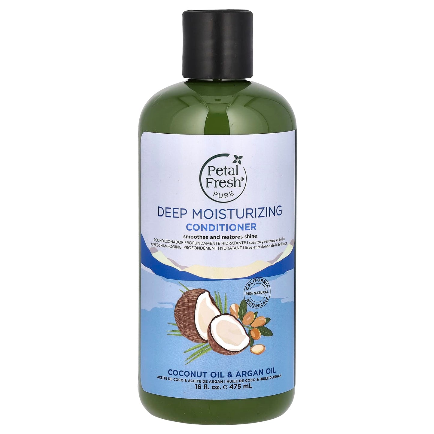 Petal Fresh, Pure, Deep Moisturizing Conditioner, Coconut Oil & Argan Oil, 16 fl oz (475 ml) - Image 1