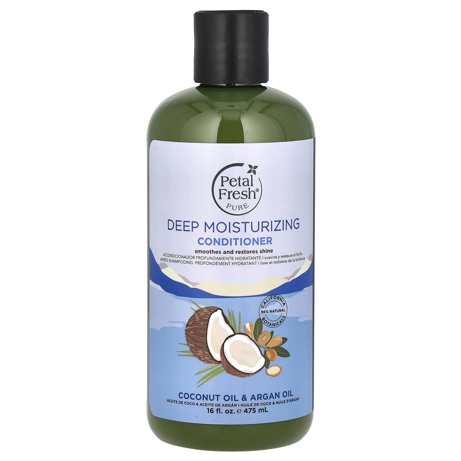 Petal Fresh, Pure, Deep Moisturizing Conditioner, Coconut Oil & Argan Oil, 16 fl oz (475 ml) - Image 1